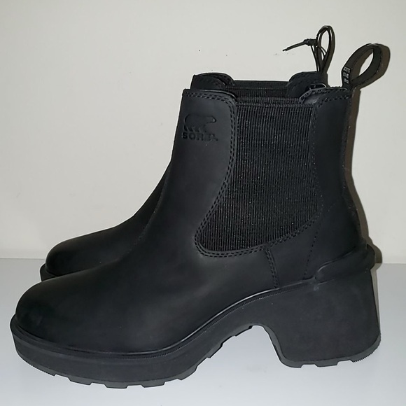 Sorel HI-LINE™ HEEL CHELSEA BOOT | Black Sea Salt | Size: 10 NWT - Picture 7 of 16